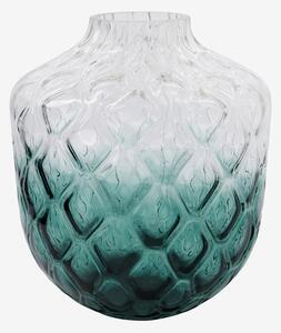Strukturální váza Art Deco modrozelená