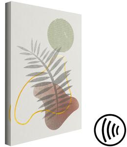 Obraz Stín palmového listu - abstrakce s rostlinou a geometrickými tvary