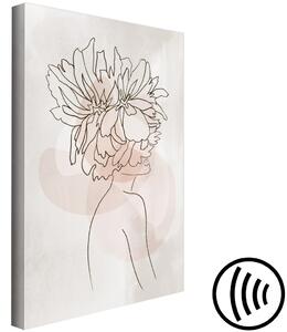 Obraz Květy Sofie (1-dílný) svislý - lineární abstraktní ženský tvar