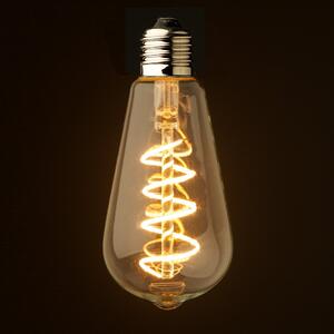 LED Retro Edison žárovka Spirála 6W začouzená