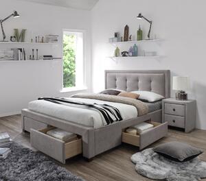 HALMAR Čalouněná postel Evora 160x200 dvoulůžko - béžové