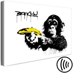 Obraz Banksy: Opice s banánem (1-dílný) široký