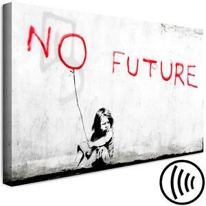 Obraz Bez budoucnosti (1-dílný) svislý - street art černé dívky