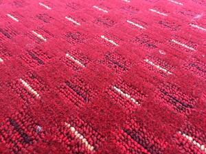 Vopi koberce AKCE: 90x200 cm Metrážový koberec Valencia červená - Rozměr na míru s obšitím cm