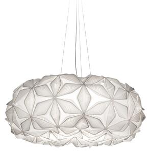 SLAMP LAVSL00CEW01T00000EU C'est La Vie Large, závěsné bílé designové svítidlo s čirým kabelem, 4x12W E27, prům. 70cm