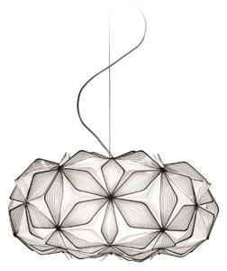 SLAMP LAVSM00CEB01T00000EU C'est La Vie Medium, závěsné černé designové svítidlo s čirým kabelem, 2x12W E27, prům. 53cm