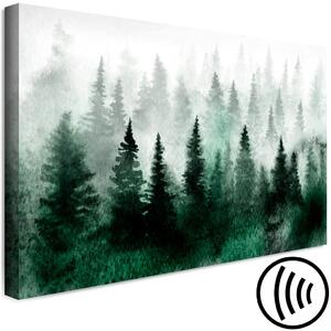 Obraz Mlžný les Skandinávie (1-částý) široký - stromová krajina v mlze