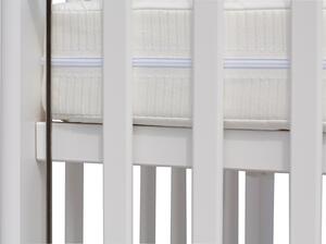 Dětská postýlka Scarlett ALEK bílá stahovací bok, buk 120 x 60 cm