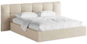 -25 % Dny MOMENTI– Micadoni Světle béžová bouclé dvoulůžková postel Eric 160 x 200 cm s úložným prostorem