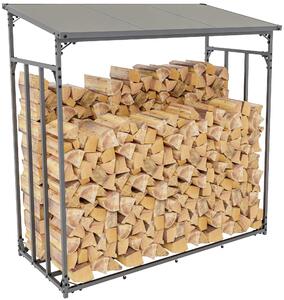 Stojan na palivové dřevo Crook - hliník | 145x143x70 cm