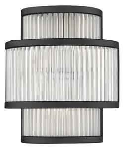 Zuma Line Luxusní nástěnné křišťálové svítidlo Sergio, 2xG9, černé