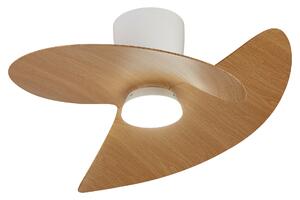 Mantra 9470 Ona, designový ventilátor se svítidlem a dálk.ovladačem, LED 18W 3000-5000K, bílá/dřevěná, průměr 70cm
