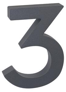 Domovní číslo "3", RN.100LV, strukturované, antracit
