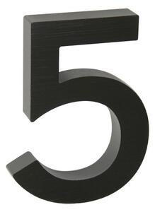 Domovní číslo "5", RN.100LV, broušené, černá