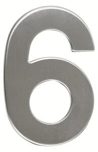 Domovní číslo "6", RN.95L, nerez