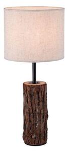 LD 11233-79 BARK LED stolní lampa, dřevo, látkové stínidlo,1xE27, šňůrový vypínač - LEUCHTEN DIREKT