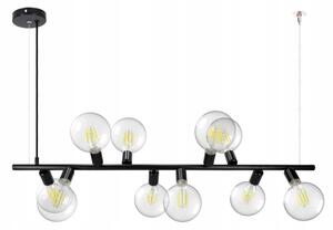 Lustr na lanku 10xE27/20W/230V černá