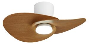 Mantra 9467 Nenufar, designový ventilátor se svítidlem a dálk.ovladačem, LED 18W 3000-5000K, bílá/dřevěná, průměr 74cm