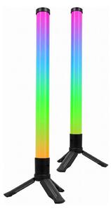 SADA 2x LED RGBIC Stmívatelná stolní lampa LED/5W/5V černá + dálkové ovládání
