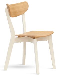 Stima Židle NICO bílá s dubovou překližkou