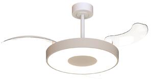 Mantra 9640 Coin Smart, rozvinovací ventilátor se svítidlem a dálk. ovladačem, LED 40W 3000-5000K, béžová, průměr 50/106cm