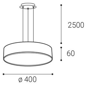LED2 - LED Lustr na lanku MONO SLIM LED/30W/230V 2700/3000K/4000K pr. 40cm černá