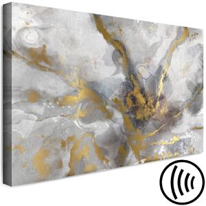 Obraz Mramorová struktura (1-dílný) široký - abstrakce se zlatými skvrnami