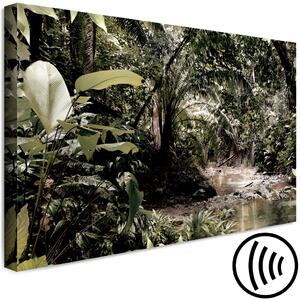 Obraz Džungle v sepia (1-dílný) široký - procházka exotickým lesem