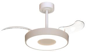 Mantra 9638 Coin Smart Mini, rozvinovací ventilátor se svítidlem a dálk. ovladačem, LED 36W 3000-5000K, béžová, průměr 43/91cm