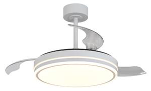 Mantra 9665 Luna Mini, rozvinovací ventilátor se svítidlem a dálk. ovladačem, LED 30W 3000-5000K, bílá, průměr 42/91cm