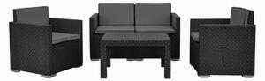 Zahradní set Rattan, 4 ks, antracit