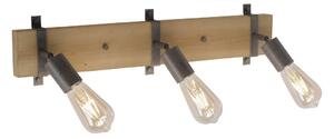 LD 13473-79 SLAT Stropní svítidlo z kovu a dřeva se třemi spoty v rustikálním designu - LEUCHTEN DIREKT / JUST LIGHT