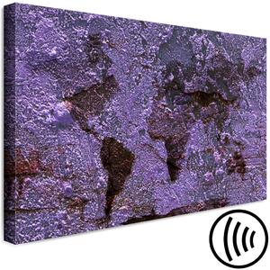 Obraz Fialová mapa (1-dílný) široký - fialová mapa světa