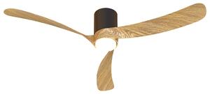 Mantra 9494 Nemo II L, lopatkový ventilátor se svítidlem a dálk. ovladačem, LED 19W 3000-5000K, černá/světlé dřevo, průměr 132cm