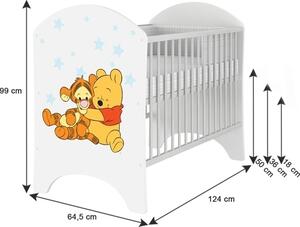 BabyBoo Dětská postýlka Disney Medvídek PÚ a Prasátko 120x60cm