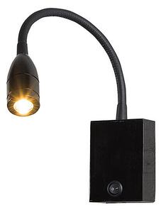 ZAMBELIS Nástěnné LED světlo H32 Zambelis černé s vypínačem