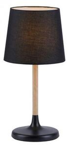 LD 14423-18 NIMA Stolní lampa, látkové stínidlo, černá, dřevo, jednoduché, nadčasové - LEUCHTEN DIREKT / JUST LIGHT