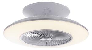 LD 14445-55 VÝPRODEJ VZORKU - LEONARD LED stropní svítidlo s ventilátorem 32W 3760lm 2700-5000K stříbrná průměr 58cm s dálk.ovládáním - LEUCHTEN DIREKT