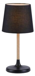 LD 14423-18 NIMA Stolní lampa, látkové stínidlo, černá, dřevo, jednoduché, nadčasové - LEUCHTEN DIREKT