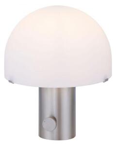 LEUCHTEN DIREKT Stolní lampa, barva ocel, 1x E27, bez LED, sklo, stmívatelné