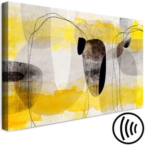 Obraz Abstrakce - žlutá a černá barva v moderním a designer-ském stylu