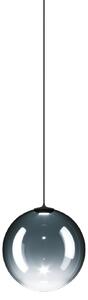 Lodes 17120 8630 Random Solo 10, závěs z azurově modrého foukaného skla/černý kabel, 1x3W LED 3000K, prům.10cm