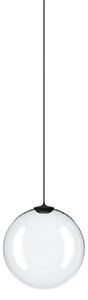 Lodes 17120 0027 Random Solo 10, závěs z čirého foukaného skla/černý kabel, 1x3W LED 2700K, prům.10cm