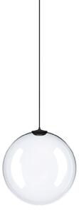 Lodes 17121 0027 Random Solo 12, závěs z čirého foukaného skla/černý kabel, 1x1W LED 2700K, prům.12cm
