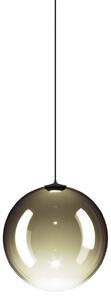 Lodes 17121 7130 Random Solo 12, závěs ze zlatozeleného foukaného skla/černý kabel, 1x1W LED 3000K, prům.12cm