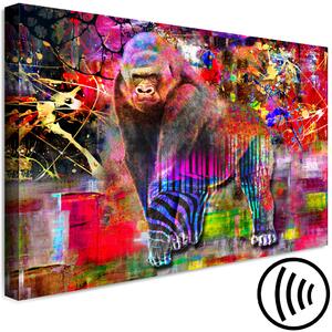 Obraz Král vysokých lesů - horský gorila v barevné abstrakci