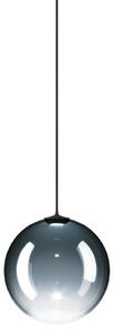 Lodes 17121 8827 Random Solo 12, závěs z azurově modrého foukaného skla/černý kabel, 1x1W LED 2700K, prům.12cm