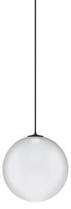 Lodes 17121 1327 Random Solo 12, závěs z bílého foukaného skla/černý kabel, 1x1W LED 2700K, prům.12cm