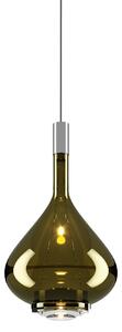 Lodes 14825 7127 Sky-Fall Medium, závěsné svítidlo zlatozelené sklo/chrom, 12W LED 2700K, prům. 22cm