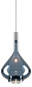 Lodes 14825 8627 Sky-Fall Medium, závěsné svítidlo modré sklo/chrom, 12W LED 2700K, prům. 22cm